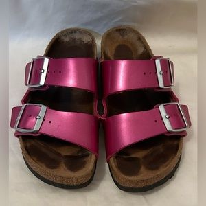 Birkenstock Arizona big buckle hot pink size 38